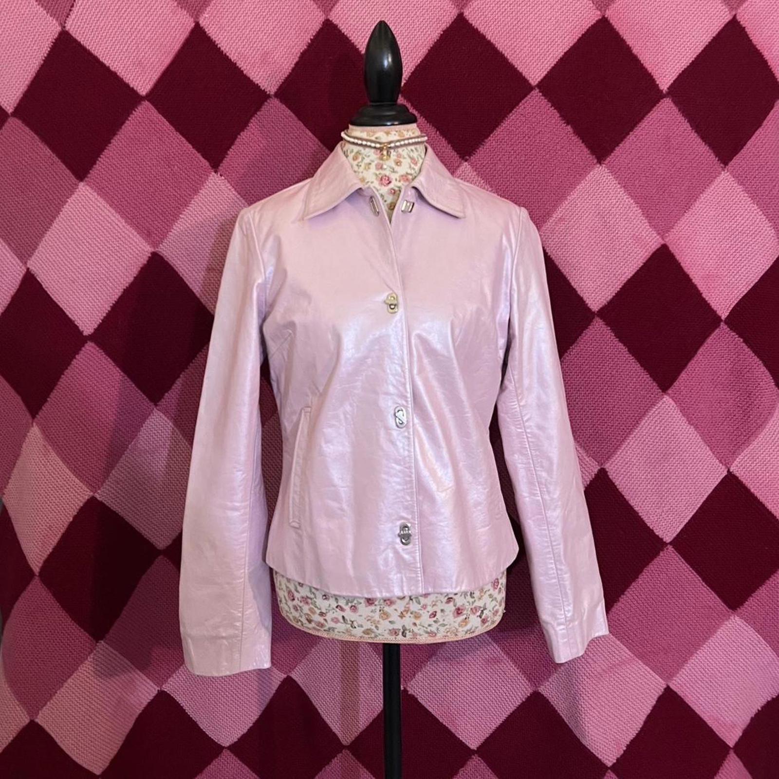 Vintage Y2k Pink Leather Jacket